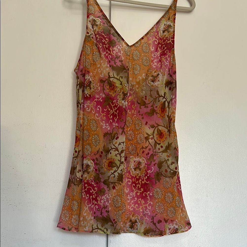 Victoria Secret Floral V-Neck spaghetti straps lingerie size large.